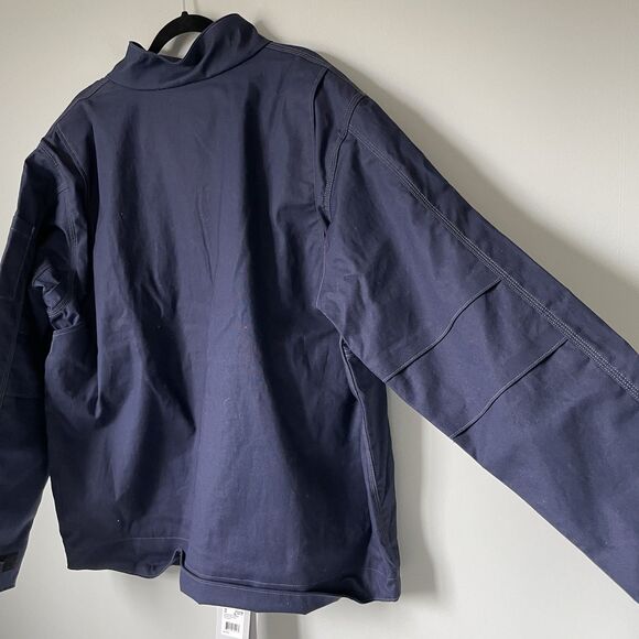 Carhartt FR Full Swing Quick Duck Lined Jacket Relaxed Fit Navy Blue Men's 2XL T - Picture 4 of 15